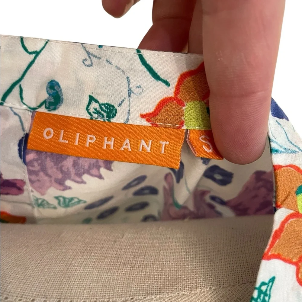 OLIPHANT Floral Patterned Puff Sleeve Blouse NWOT - Picture 11 of 14